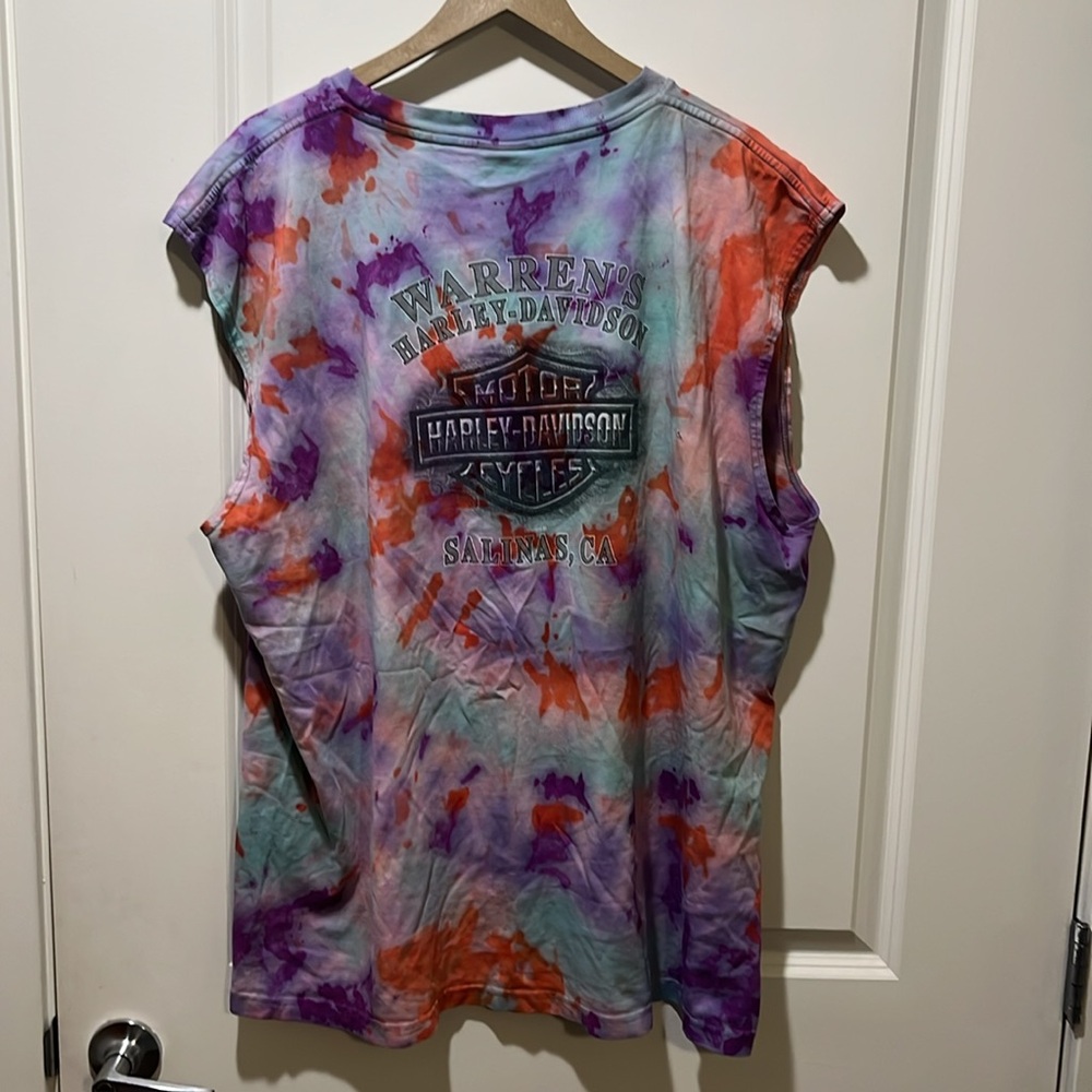 Harley Davidson tie-dye tank top